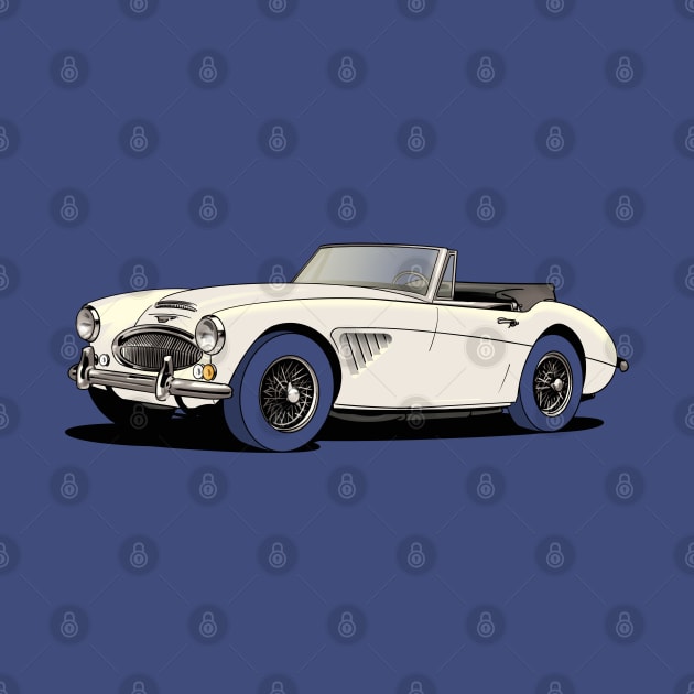 Austin-Healey 3000 in white by Webazoot