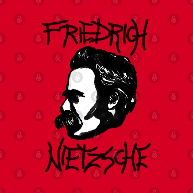 Friedrich Nietzsche ink by HelenaCooper