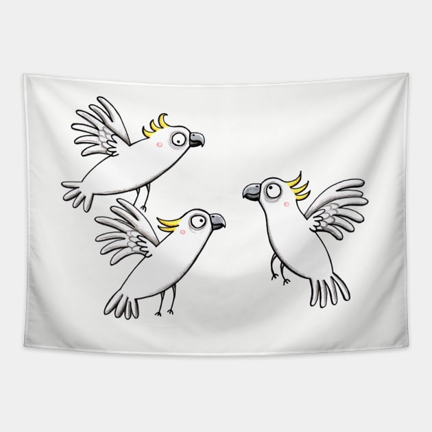 Kakadu - Cockatoo - Papagei - Parrot Tapestry by JunieMond