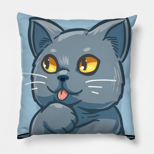Pocket Cute British Shorthair Cat British Shorthair Pillow