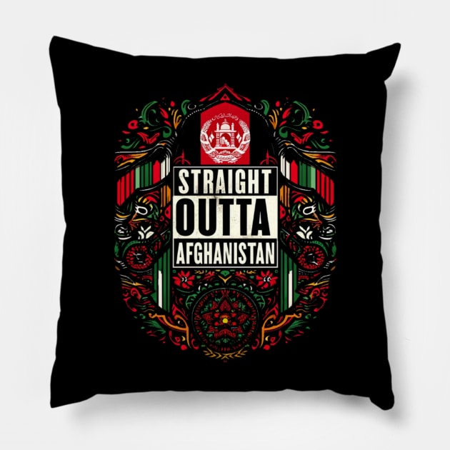 Straight Outta Afghanistan Pillow by Straight Outta Styles