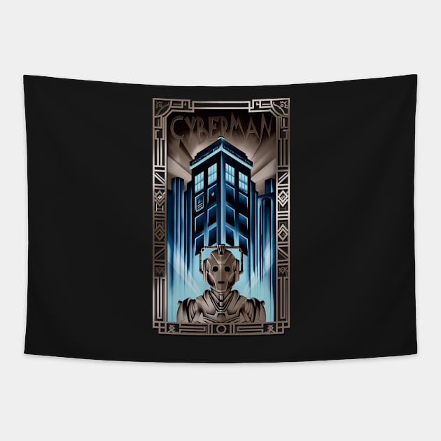 Cyberman in Metropolis Tapestry by sebasebi