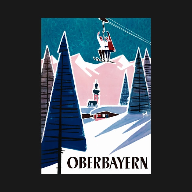 Vintage Travel Poster Germany Oberbayern by vintagetreasure