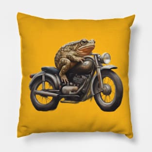 Toad on Motorbike Pillow