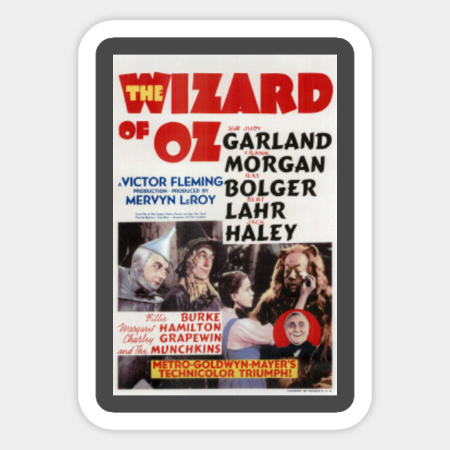 The Wizard Of Oz Film Poster The Wizard Of Oz Film Aufkleber Teepublic De