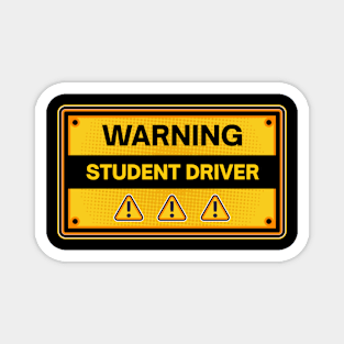 Student Driver Warning Sign | Learner Driver Funny Saying Gift | Funny Bumper Quote | Learner Driver Gift | Driving School Funny sticker Magnet