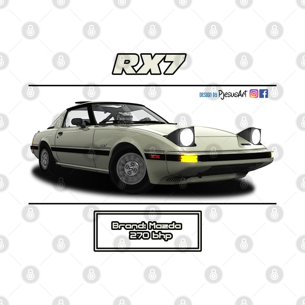 Mazda RX7 FB Dover White by PjesusArt