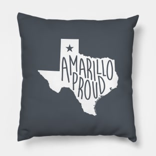 Amarillo Proud (White Ink) Pillow