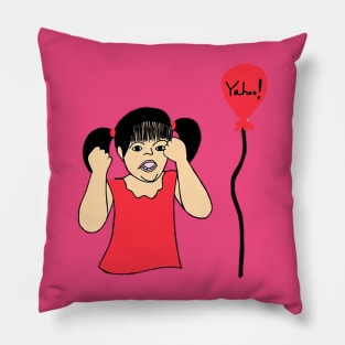 Baby says "Keep fighting !" Pillow