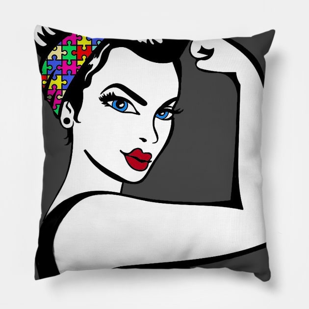 Autism Mom Pillow by Rainbows & Puzzle Pieces