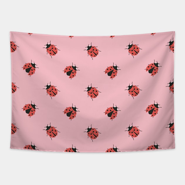 Ladybug Pattern Tapestry by abstractocreate