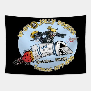 VF-84 Jolly Rogers Nose Art Tapestry