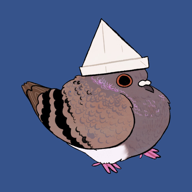 Hat Pigeon - Pigeon - T-Shirt