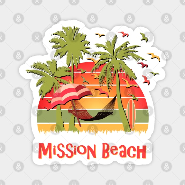 Mission Beach Magnet by Nerd_art