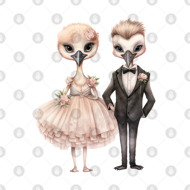 Ostrich Couple Gets Married by Chromatic Fusion Studio