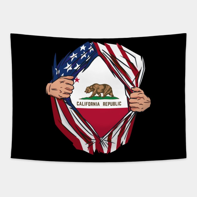 USA American Grown California Flag Tapestry by tobzz