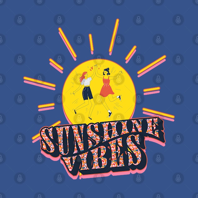 SUNSHINE VIBES Top for Groovy People by KerrieMarksArt