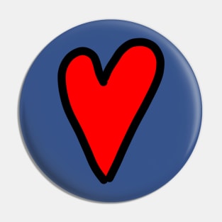 Red heart Love for you - valentine Pin