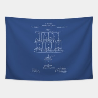 Beer Patent - Brewing Beer Art - Blueprint Tapestry