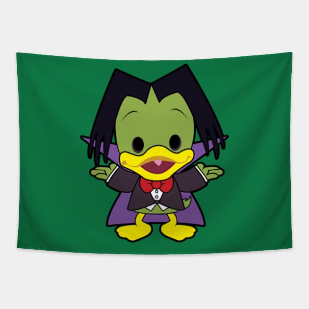 Count Duckula Chibi Tapestry by mighty corps studio