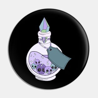 Magical Potions Bottles Witchy cute Skulls Pin