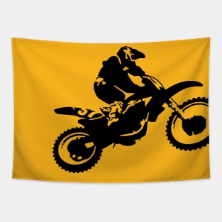 Motor X Silhouette Dirt Bike Tapestry