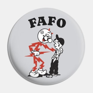 FAFO - retro vintage design Pin