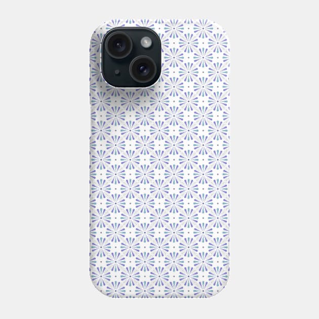 Blue circles Tile Phone Case by Travel Designs