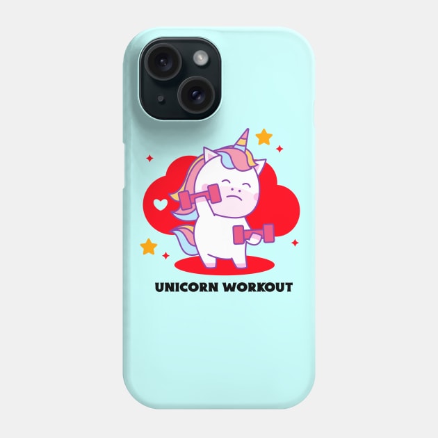 Unicorn Workout | Cute Baby Phone Case by KidsKingdom