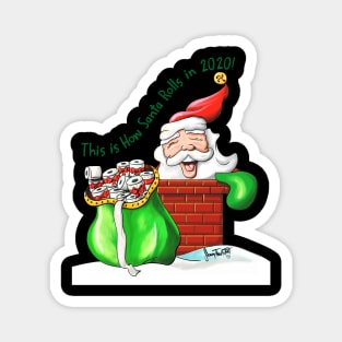 Santa Claus with Essential Toilet Paper Gift V1 Magnet