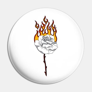 Burning Rose Pin