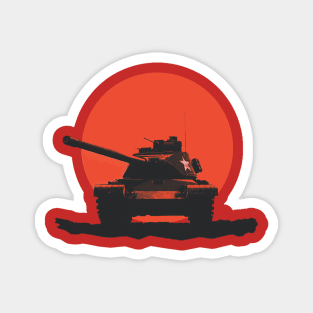 American Tank Sunrise (minimalist) (m24 Chaffee) Magnet