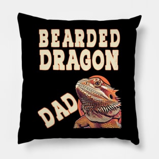 Bearded Dragon Dad Pet Reptile Lover Beardie Fathers Day Pillow