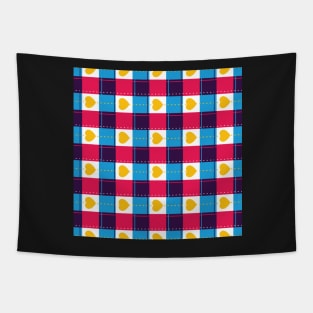 Polyberry Plaid - Polyamory Pride - New Colors - Pattern B Tapestry