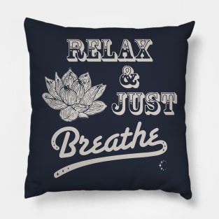 Relax & Just Breath | Lotus | Antique White Pillow