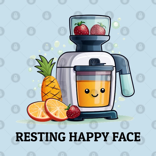 Fruit Juicer Resting Happy Face Funny Healthy Novelty by DrystalDesigns