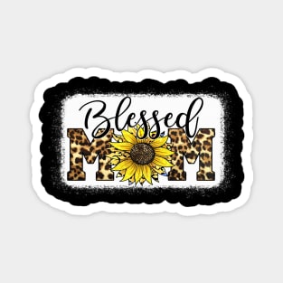 Blessed Mom Leopard Shirt Blessed Mom Sunflower Magnet