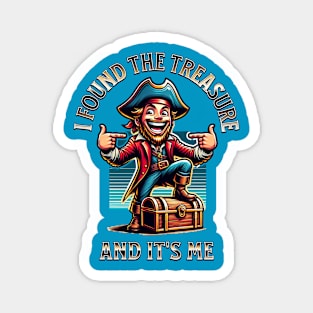 Funny Pirate Treasure Parody Magnet