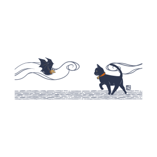 Black Cat 'Whim' And Flyingfox 'Batty' T-Shirt