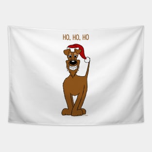 Irish Terrier Santa Claus Tapestry