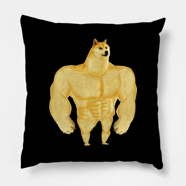 Swole Doge Pillow by artsylab