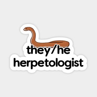 They/He Herpetologist - Snake Design Magnet