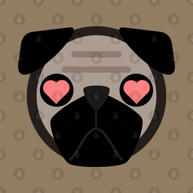 A Pug in love by CrimsonsDesign