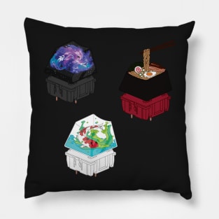 Artisan Keycaps Ramen, Koi Pond, and Cute Space Astronaut Switch Sticker Set Pillow