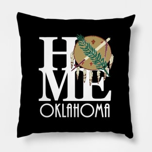 HOME Oklahoma (white text) Pillow