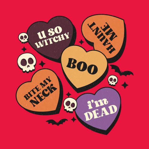 Boo Halloween Witchy Haunted Hearts by Teewyld