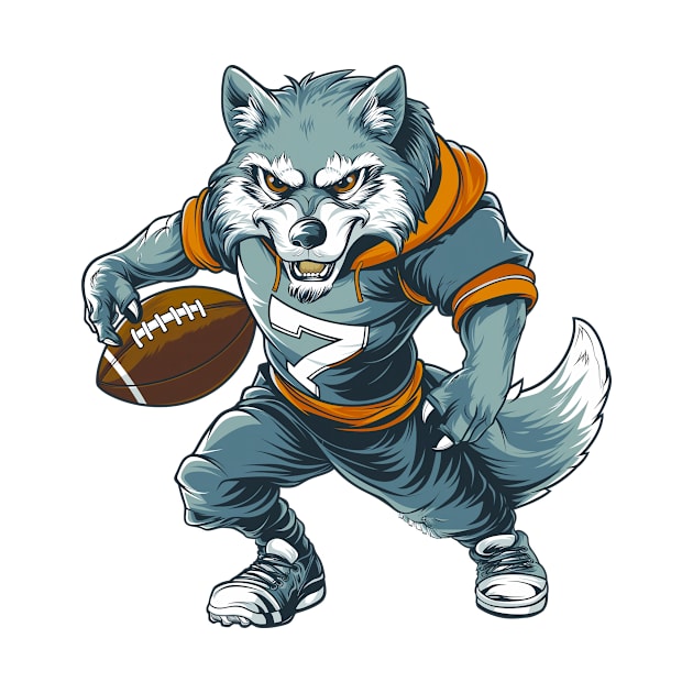 Wolf American Football by Wintrly