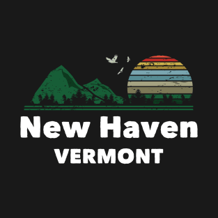 Mountain Sunset Flying Birds Outdoor New Haven Vermont T-Shirt