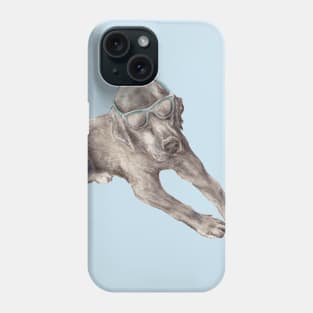 Black lab with sunglasses Phone Case