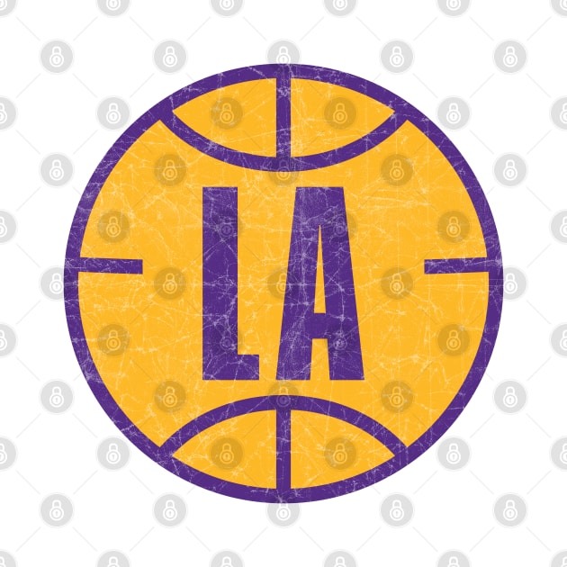 Los Angeles Vintage Basketball by WalkDesigns